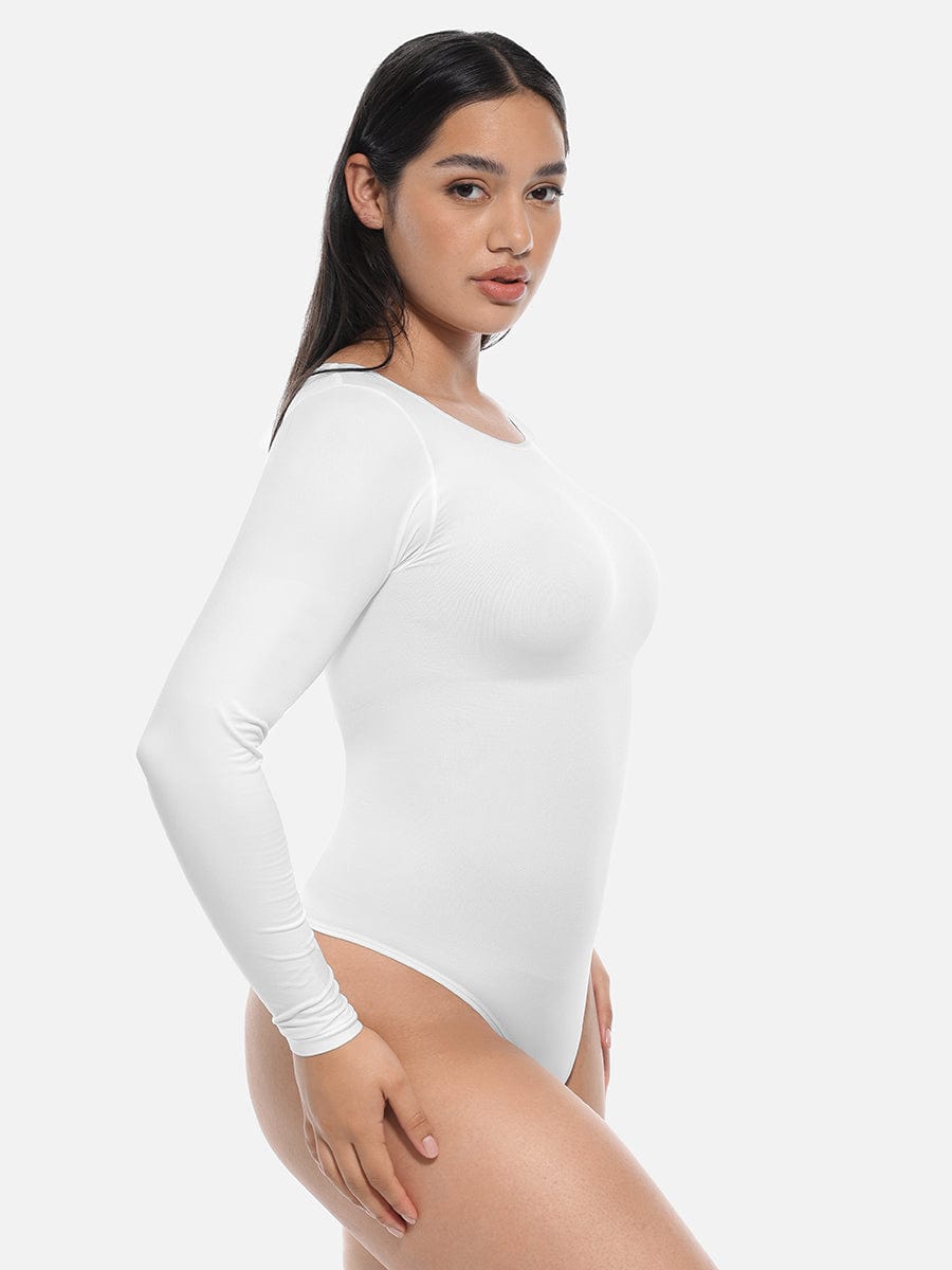 Seamless Bodysuit Long Sleeve Slim Corset Shapewear Bodysuit