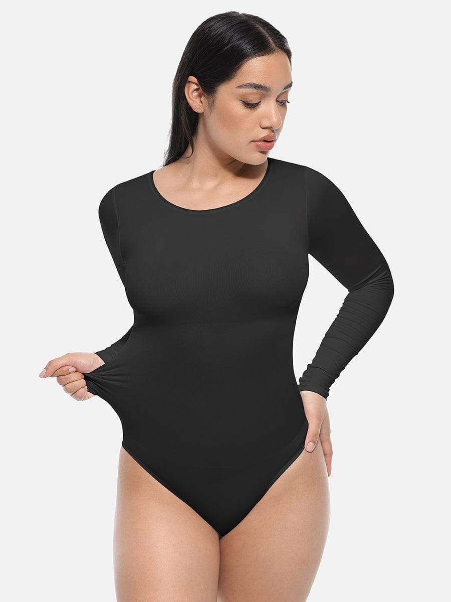Seamless Bodysuit Long Sleeve Slim Corset Shapewear Bodysuit