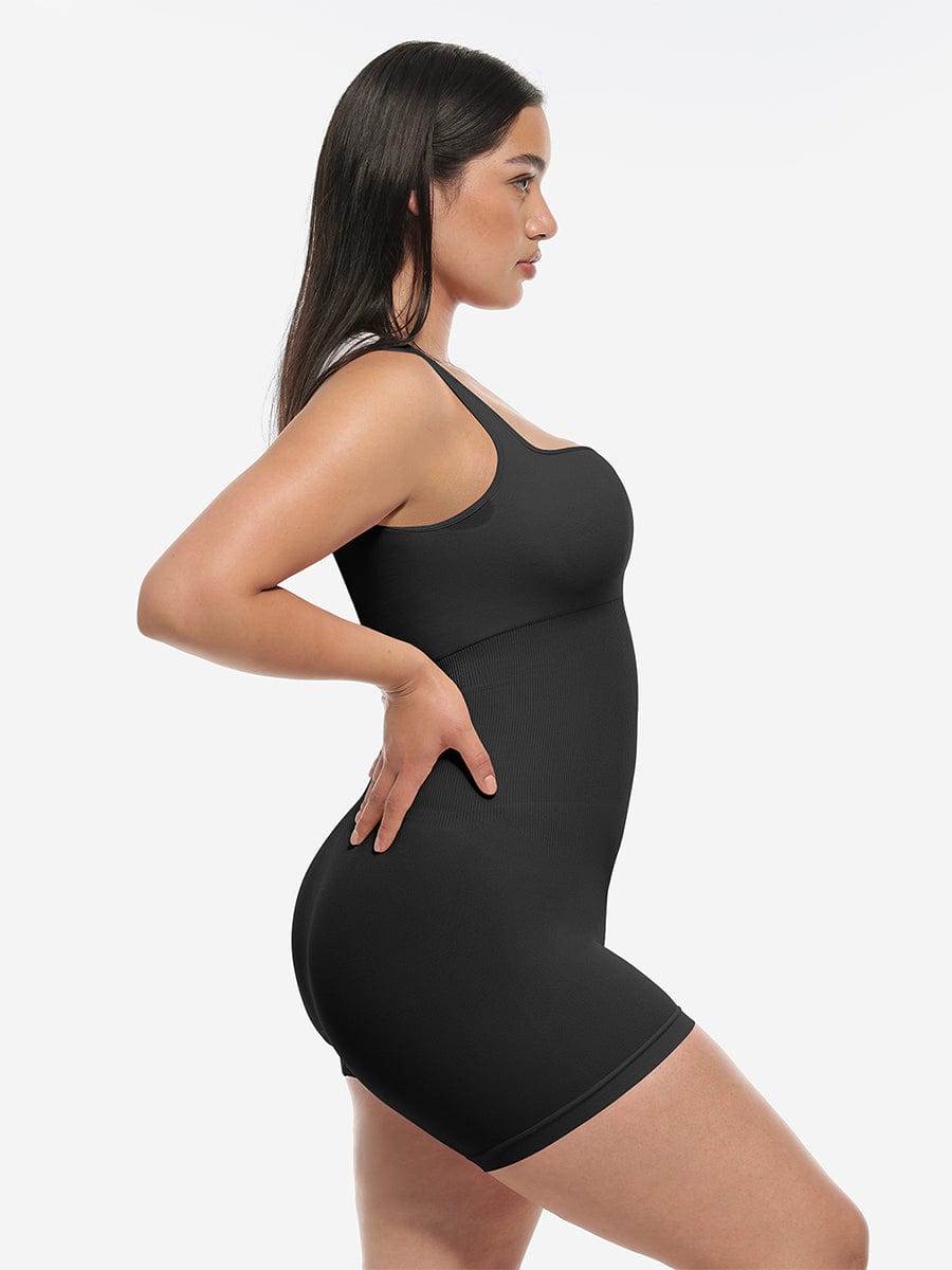 Wholesale?ÙÎÀ Eco-friendly Seamless Square Neck Waist and Belly Shaping Jumpsuit