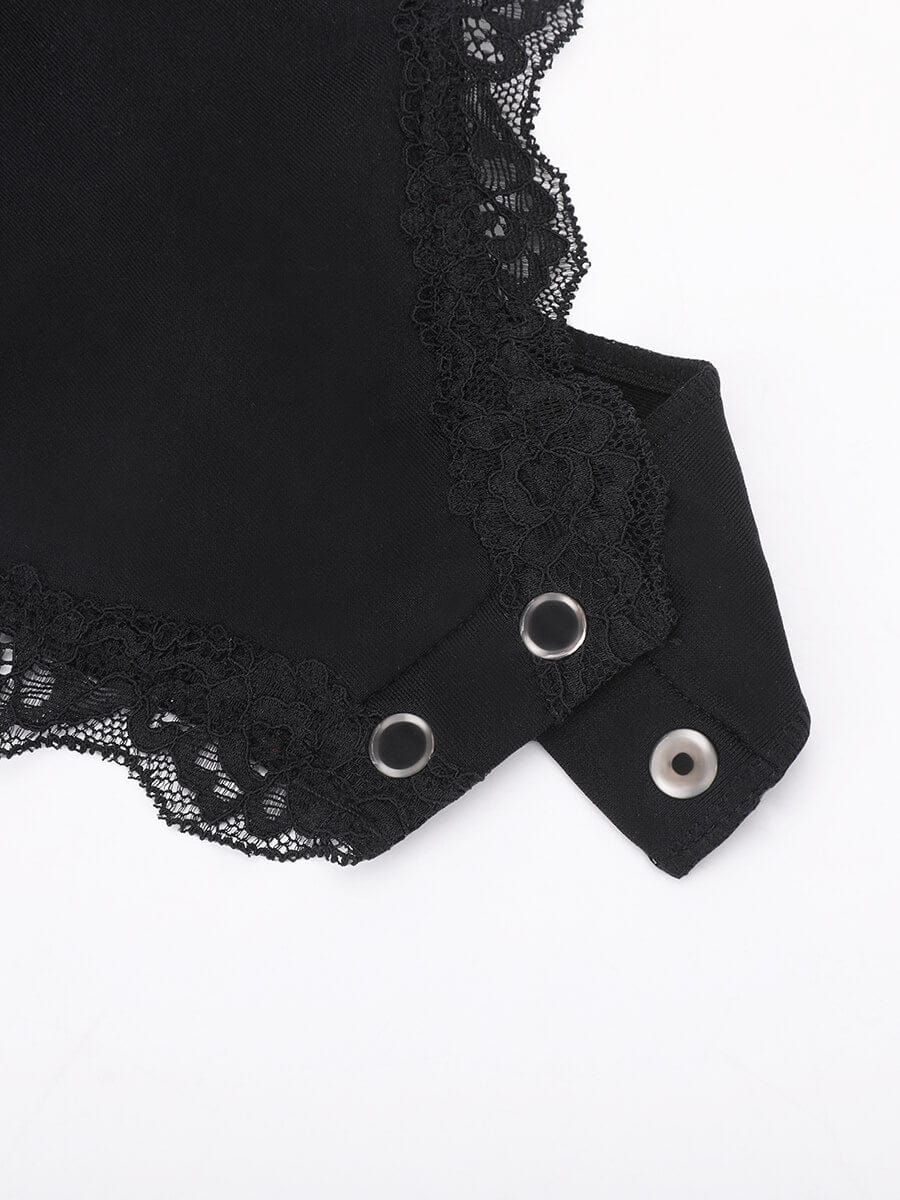 Seamless lace Cami Waist Abdomen Shaping Thong Bodysuit