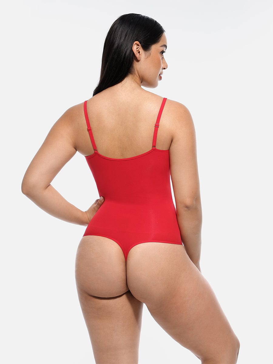 Seamless Scultp Covered Bust Jumpsuit Thong Bodysuit
