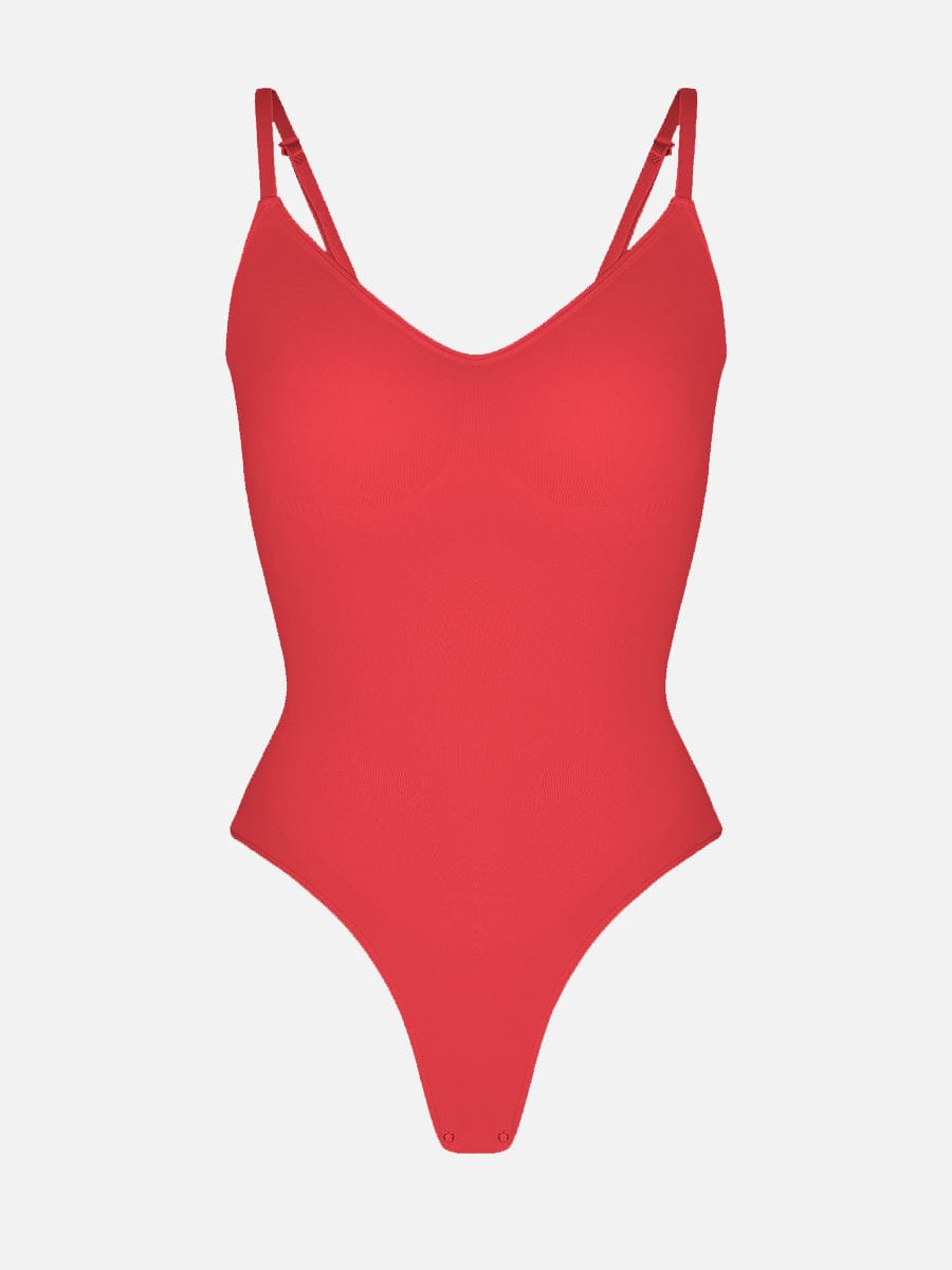 Seamless Scultp Covered Bust Jumpsuit Thong Bodysuit