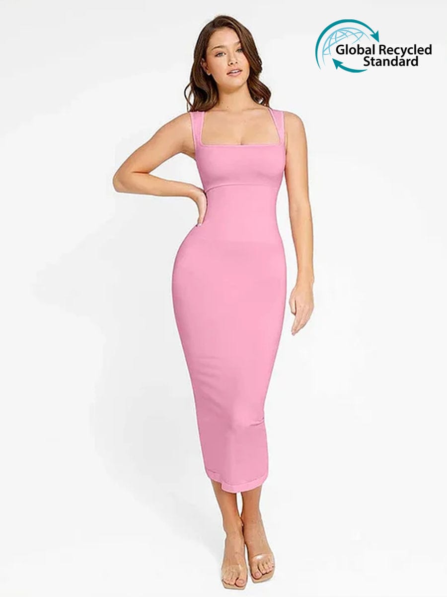 Eco-friendly Seamless 360ŒÁ Waist Control Spaghetti Strap Suspender Long Skirt