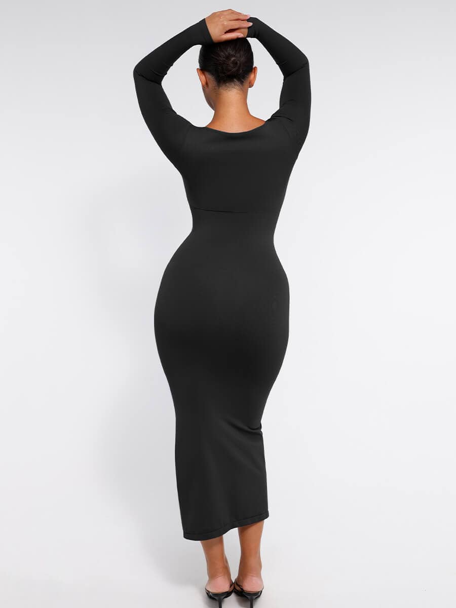 Wholesale?ÙÎÀ Eco-friendly Seamless Bust Support Tummy Control High Side Slit Shaping Dress