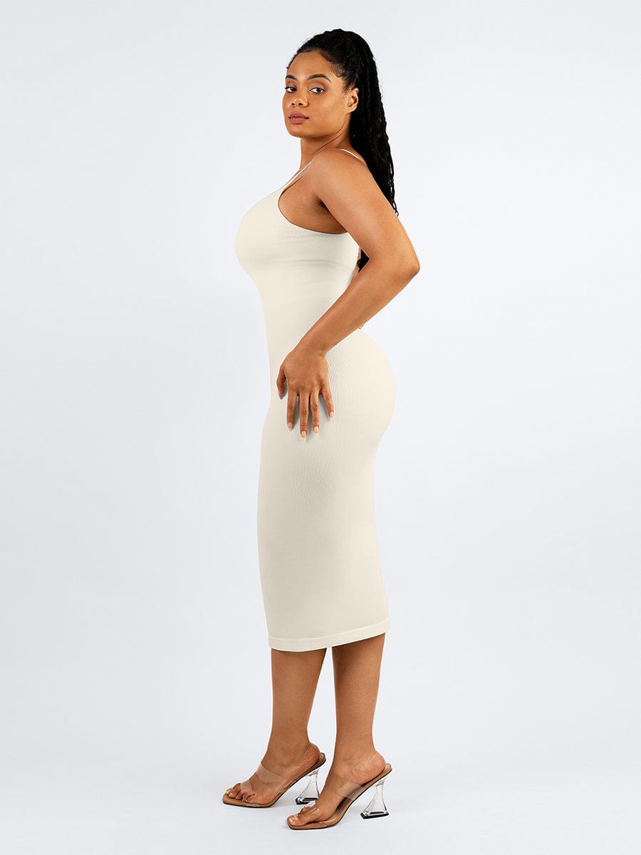 Eco-friendly Seamless 360 Waist Control Midi Shaping Dress