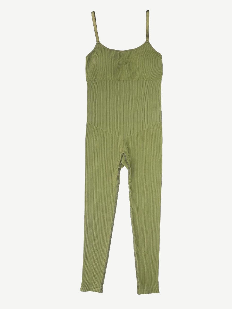 High Stretchy Seamless Tummy Control Jumpsuit Removable cup pads
