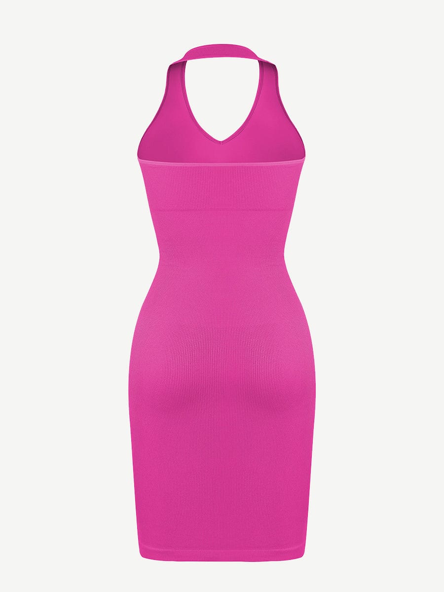 Seamless Halter Neck Deep U Outer Wear Shaping Dress
