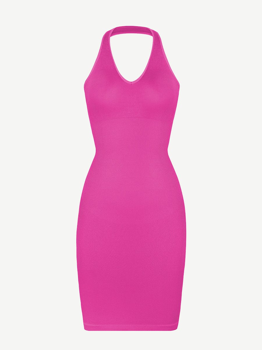 Seamless Halter Neck Deep U Outer Wear Shaping Dress