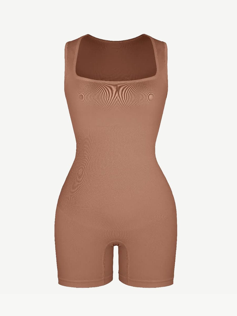 Wholesale?ÙÎÀ Eco-friendly Seamless Square Neck Waist and Belly Shaping Jumpsuit