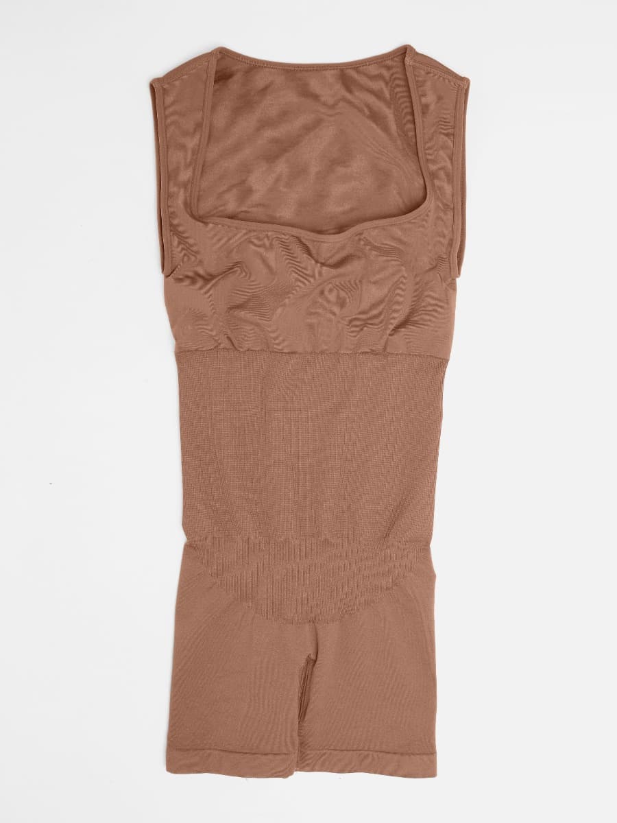 Wholesale?ÙÎÀ Eco-friendly Seamless Square Neck Waist and Belly Shaping Jumpsuit