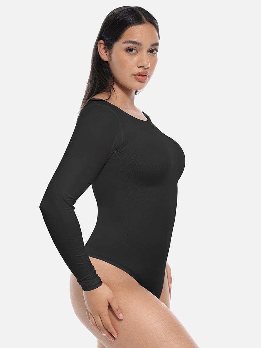 Seamless Bodysuit Long Sleeve Slim Corset Shapewear Bodysuit