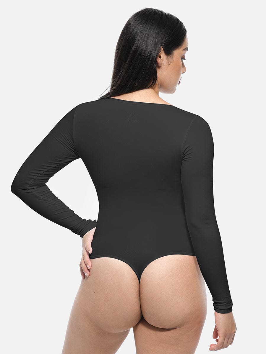 Seamless Bodysuit Long Sleeve Slim Corset Shapewear Bodysuit
