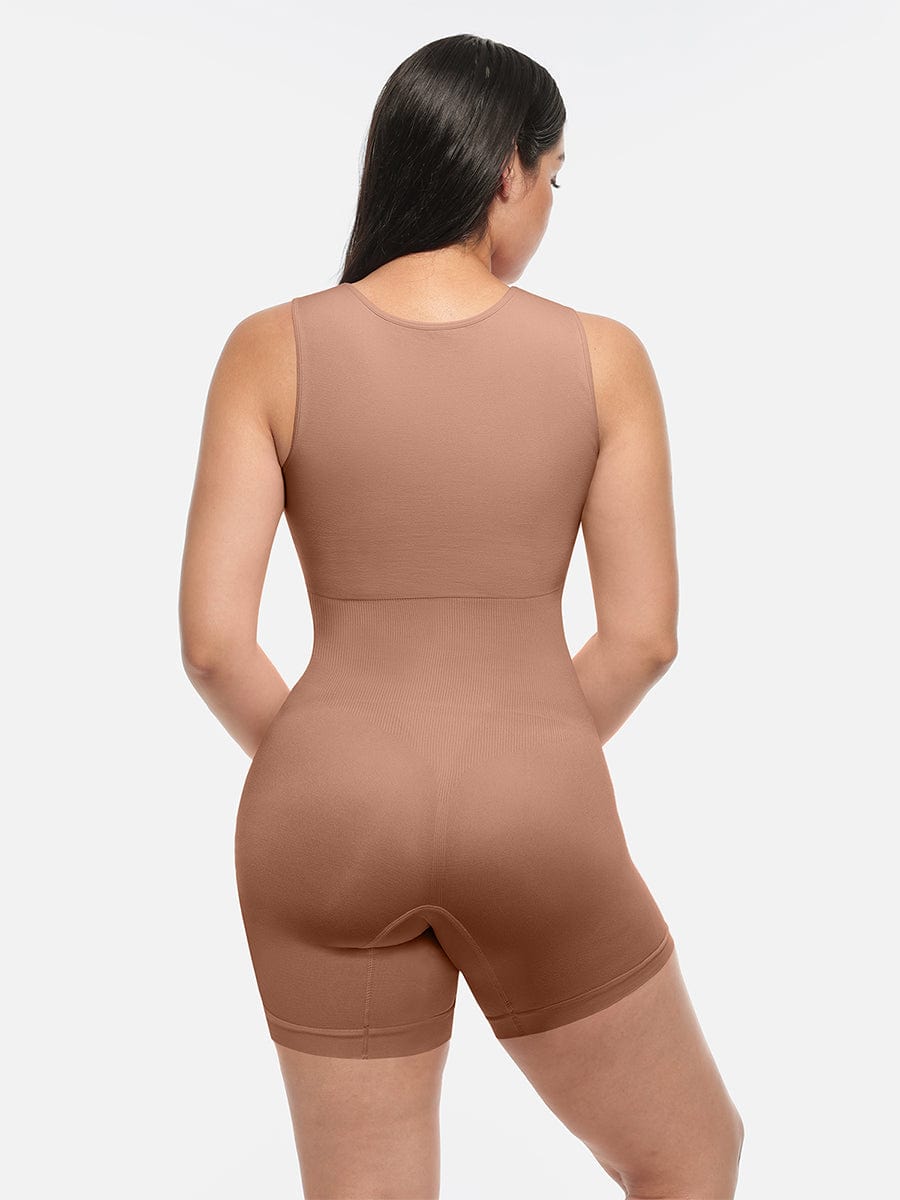 Wholesale?ÙÎÀ Eco-friendly Seamless Square Neck Waist and Belly Shaping Jumpsuit