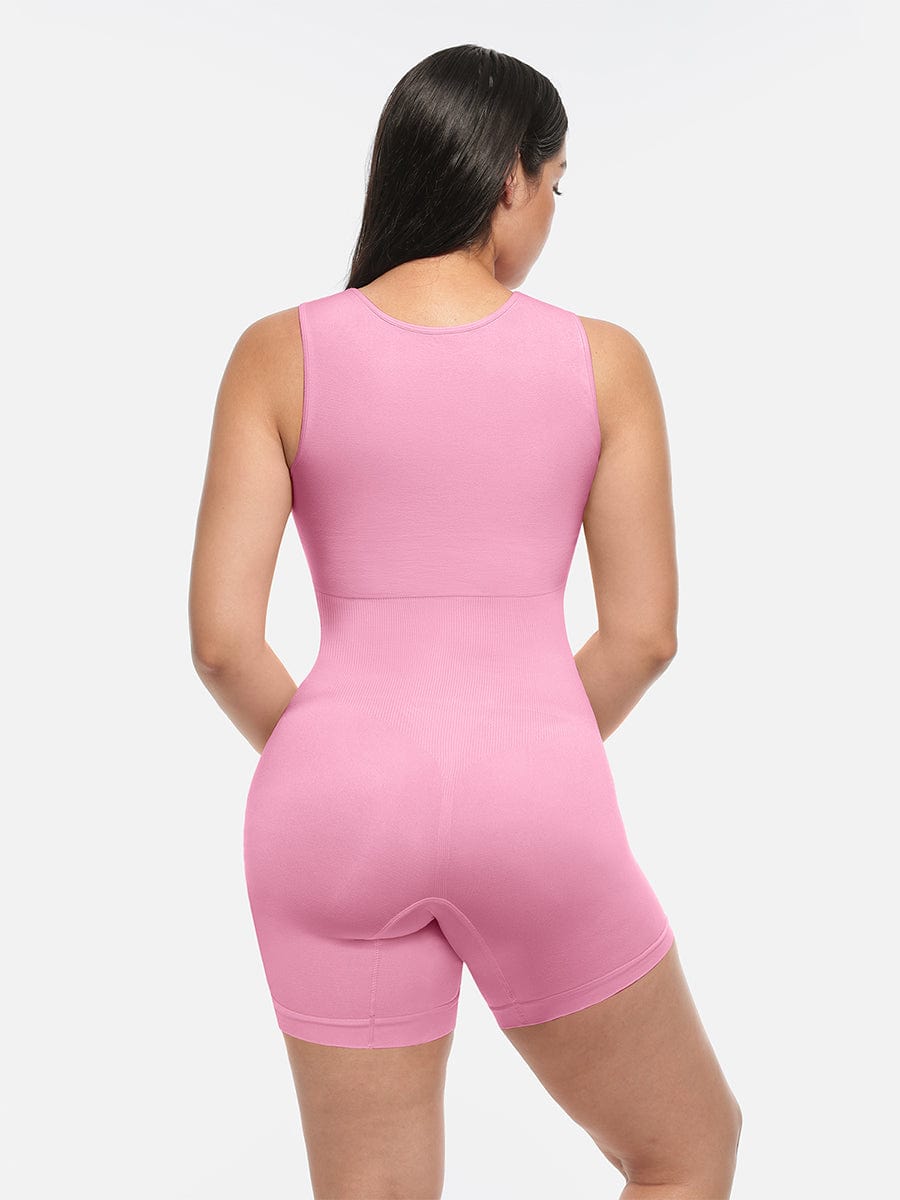 Wholesale?ÙÎÀ Eco-friendly Seamless Square Neck Waist and Belly Shaping Jumpsuit