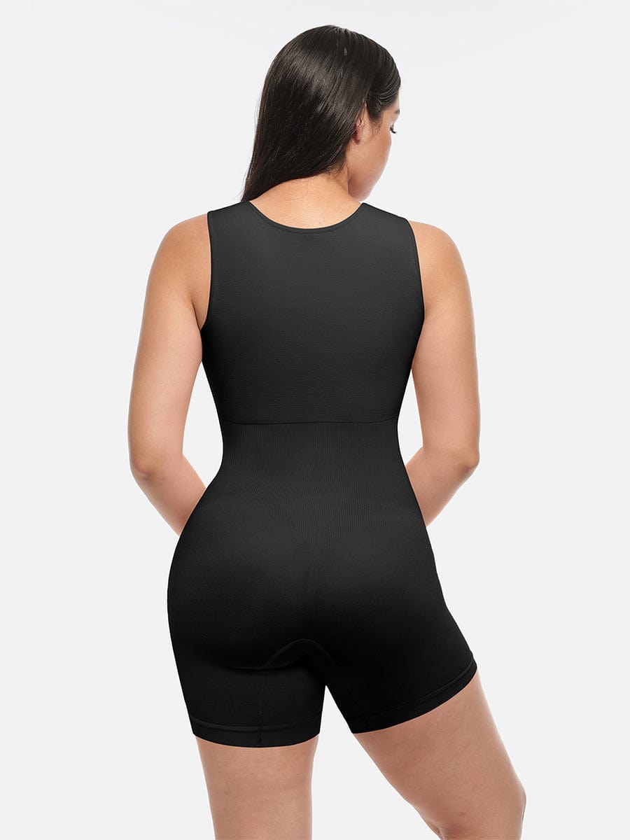 Wholesale?ÙÎÀ Eco-friendly Seamless Square Neck Waist and Belly Shaping Jumpsuit