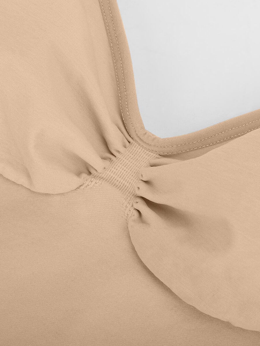 Seamless Breast Support Waist and Abdomen Shaping Mid Thigh Body Shaper
