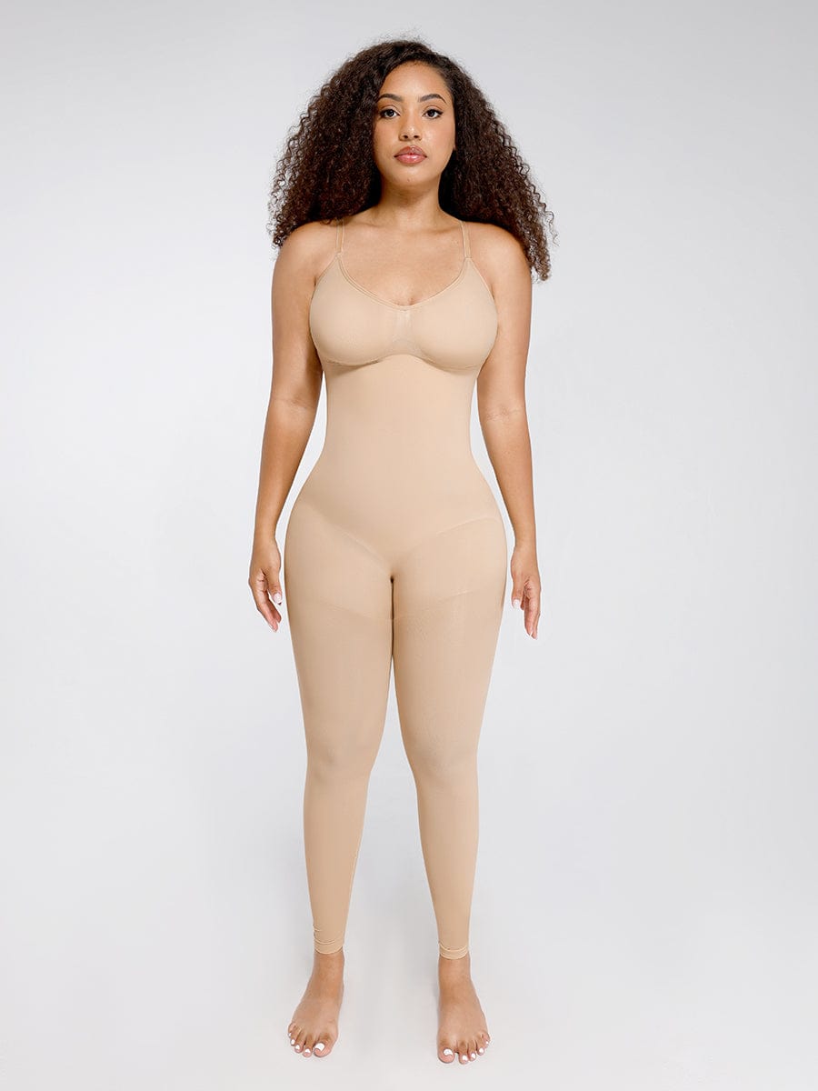 Seamless Breast Support Waist and Abdomen Shaping Mid Thigh Body Shaper
