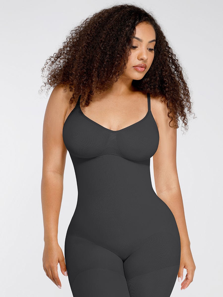 Seamless Breast Support Waist and Abdomen Shaping Mid Thigh Body Shaper