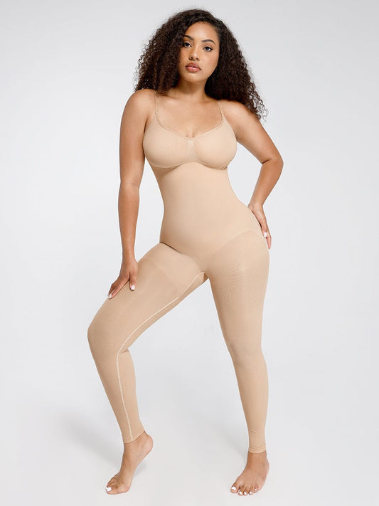 Seamless Breast Support Waist and Abdomen Shaping Mid Thigh Body Shaper