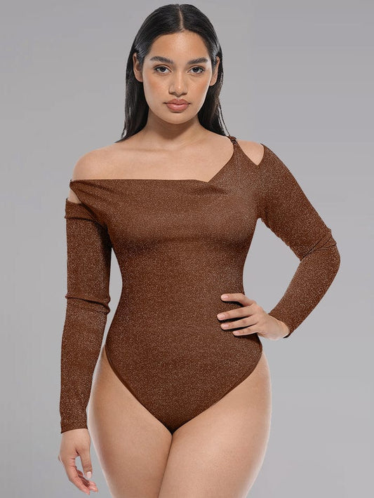 Seamless Inverted T-shoulder One-piece Flared Jumpsuit
