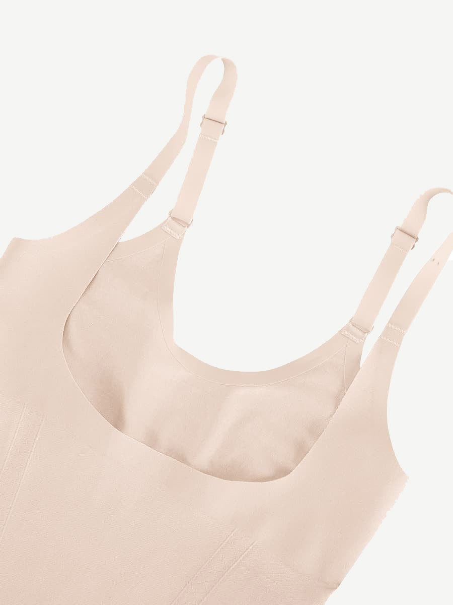 Seamless Open-Bust AbdomenŒæFlattening Mid-Thigh Bodysuit