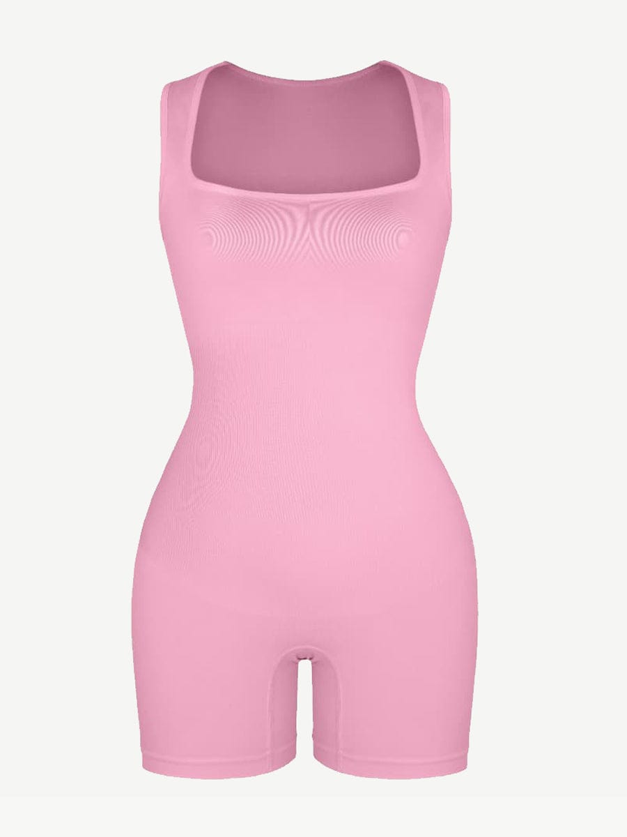 Wholesale?ÙÎÀ Eco-friendly Seamless Square Neck Waist and Belly Shaping Jumpsuit
