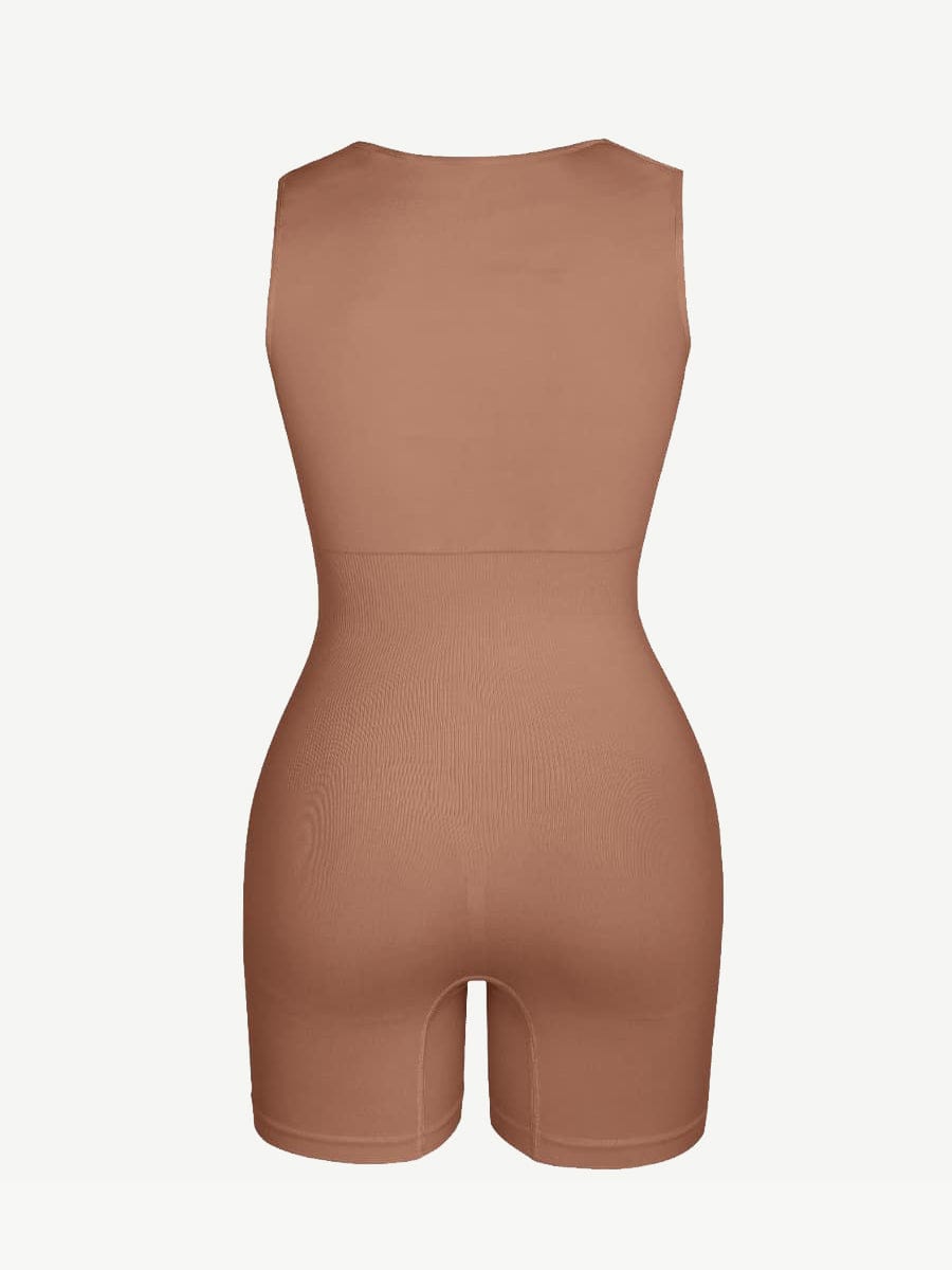 Wholesale?ÙÎÀ Eco-friendly Seamless Square Neck Waist and Belly Shaping Jumpsuit