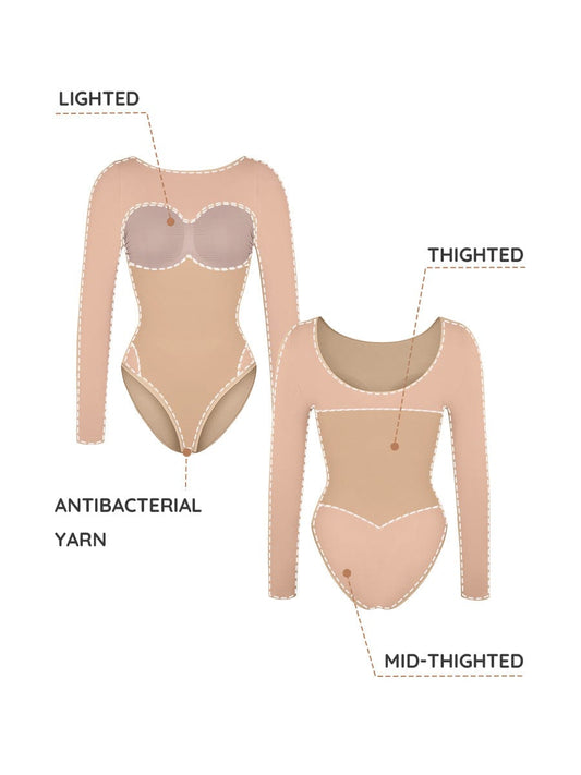 Seamless Bust Support Waist Cinching Tummy Control Bodysuit
