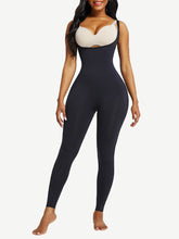 Black Full Body Shaper Open Bust Adjustable Straps Hourglass Figure