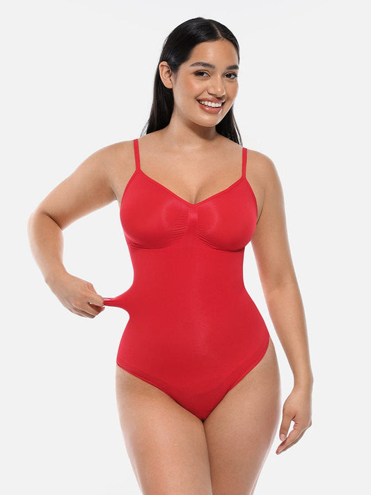 Seamless Scultp Covered Bust Jumpsuit Thong Bodysuit