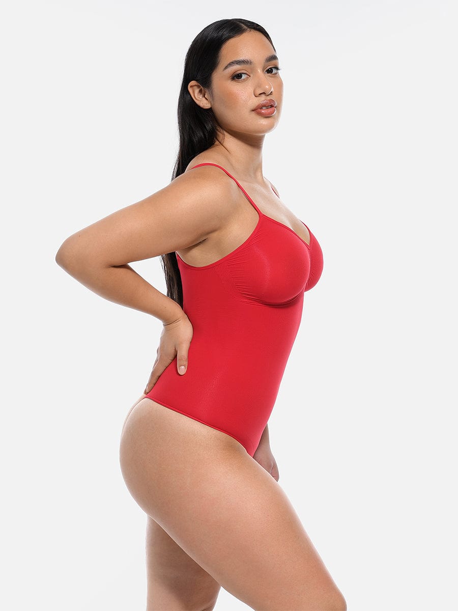 Seamless Scultp Covered Bust Jumpsuit Thong Bodysuit