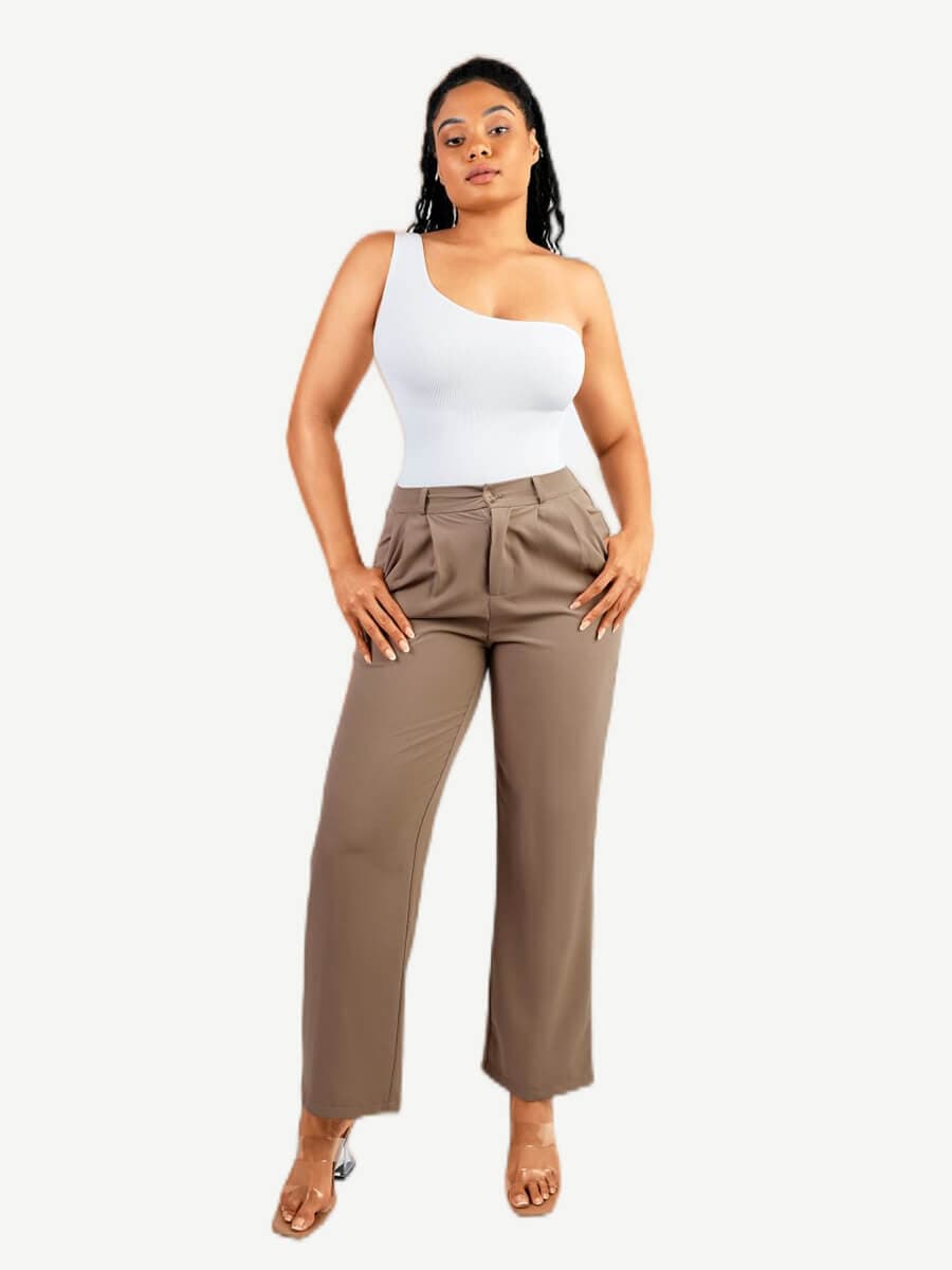 One-Shoulder Waist Sculpting Tummy Control Seamless Body Bodysuit