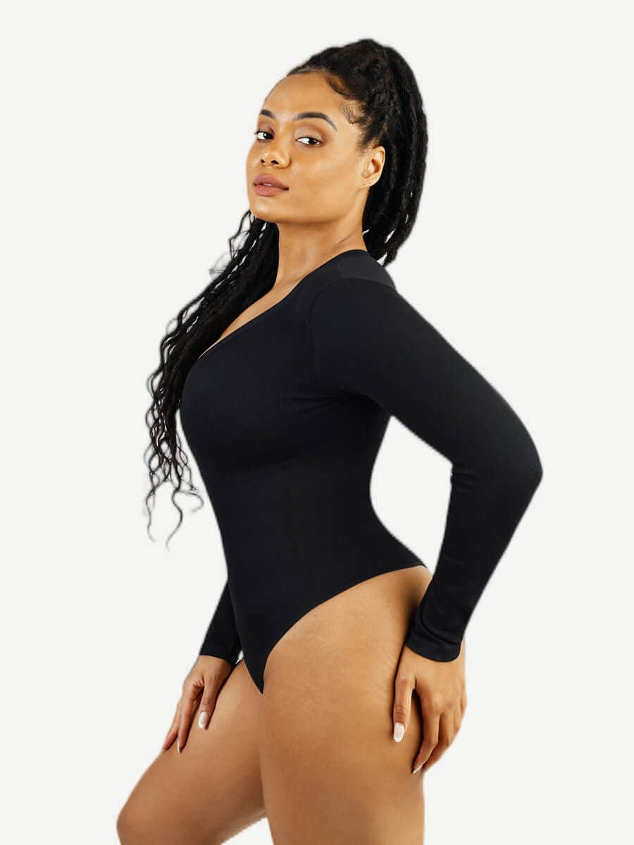 Seamless Long Sleeve Outerwear Bodysuit