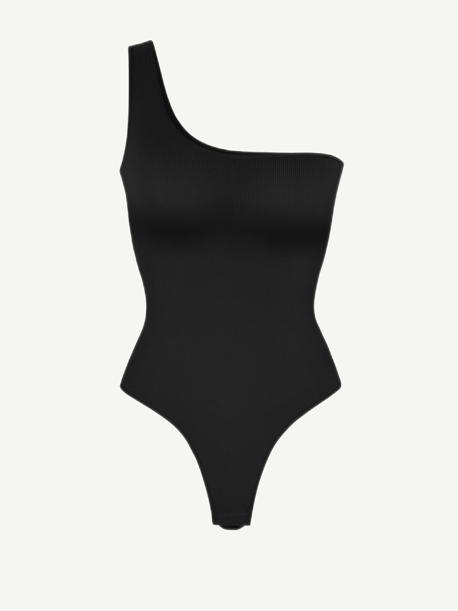 One-Shoulder Waist Sculpting Tummy Control Seamless Body Bodysuit