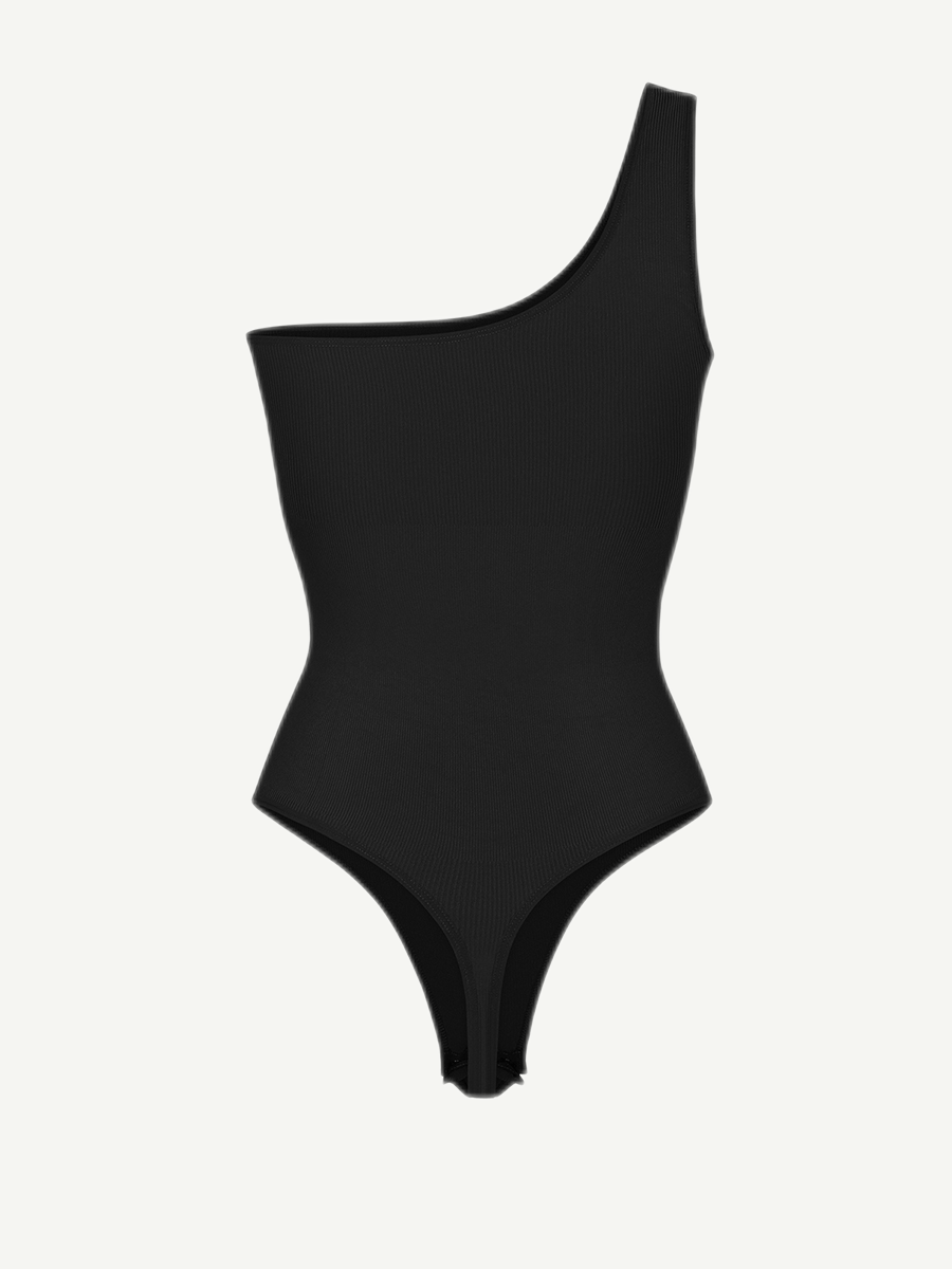One-Shoulder Waist Sculpting Tummy Control Seamless Body Bodysuit