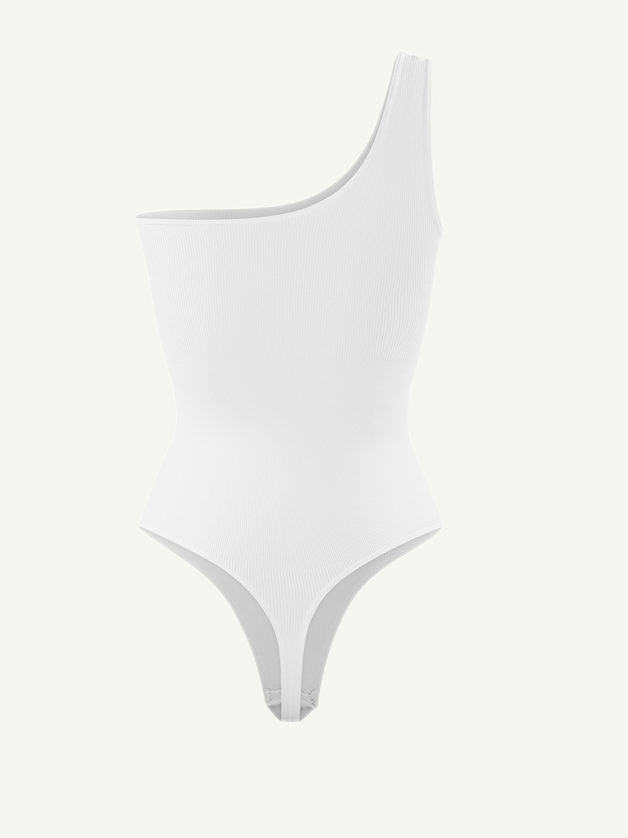 One-Shoulder Waist Sculpting Tummy Control Seamless Body Bodysuit
