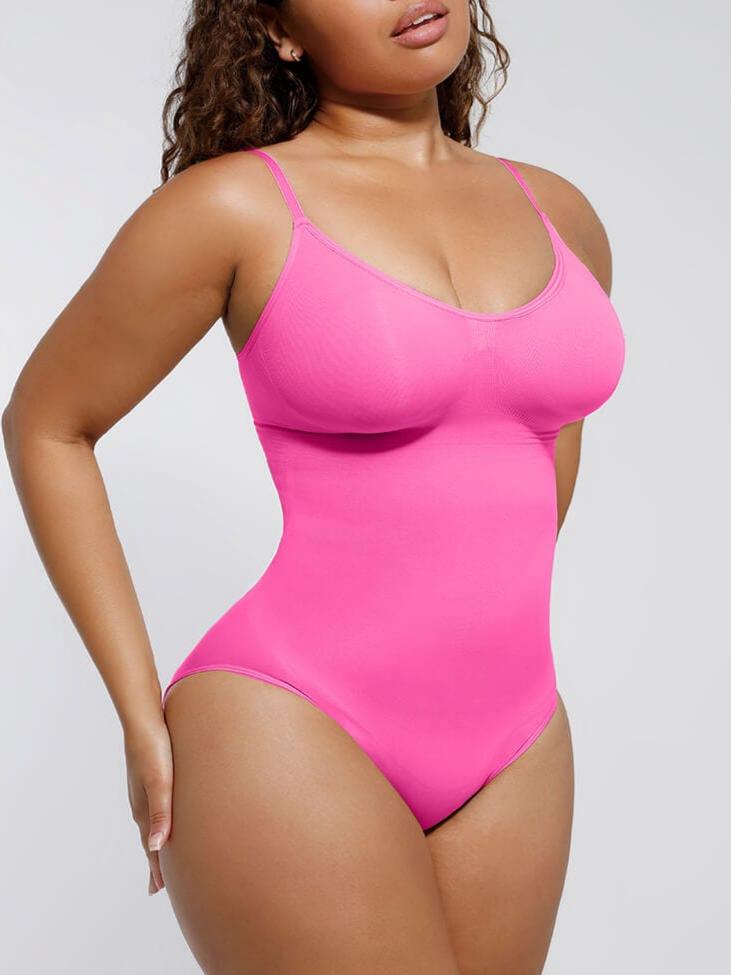 Seamless Covered Bust Jumpsuit Thong Bodysuit