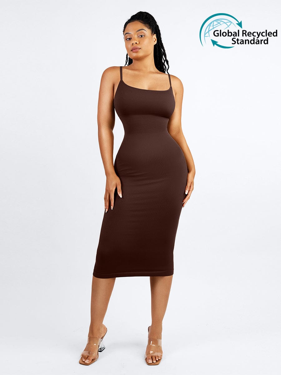 Eco-friendly Seamless 360 Waist Control Midi Shaping Dress
