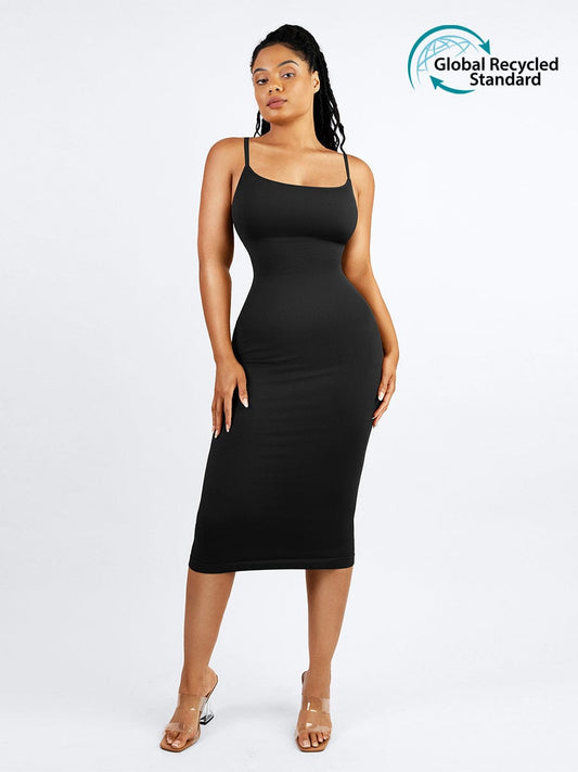 Eco-friendly Seamless 360ŒÁ Waist Control Midi Shaping Dress