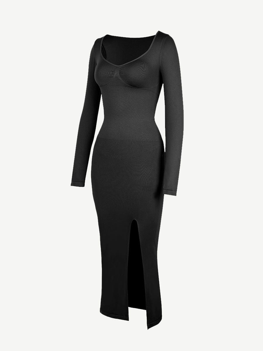 Wholesale?ÙÎÀ Eco-friendly Seamless Bust Support Tummy Control High Side Slit Shaping Dress