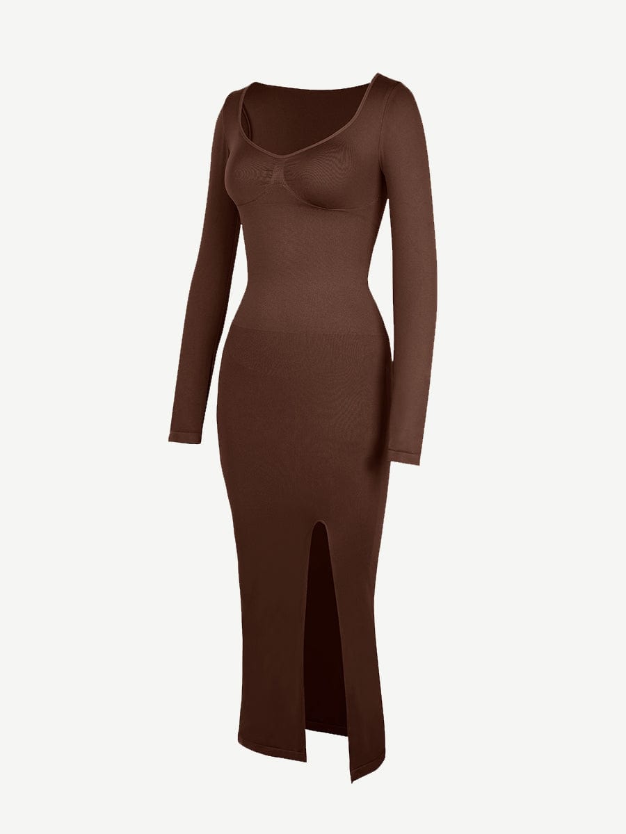 Wholesale?ÙÎÀ Eco-friendly Seamless Bust Support Tummy Control High Side Slit Shaping Dress