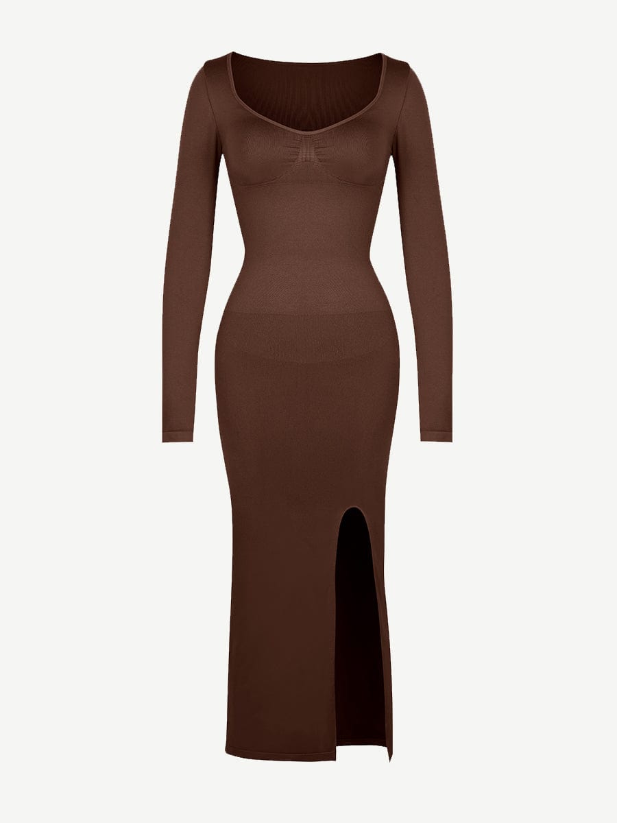 Wholesale?ÙÎÀ Eco-friendly Seamless Bust Support Tummy Control High Side Slit Shaping Dress