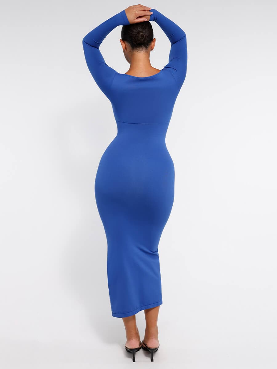 Wholesale?ÙÎÀ Eco-friendly Seamless Bust Support Tummy Control High Side Slit Shaping Dress